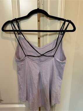 lululemon athletica Lavender Tank with Black Strappy Back